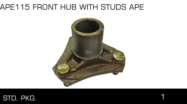 APE115 FRONT HUB WI TH STUDS APE